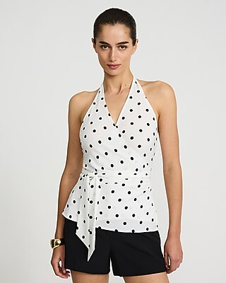 Halter V-Neck Side Tie Tank
