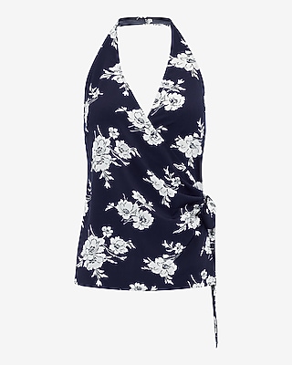 Halter V-Neck Side Tie Tank