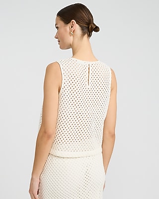 Crochet Crew Neck Tank