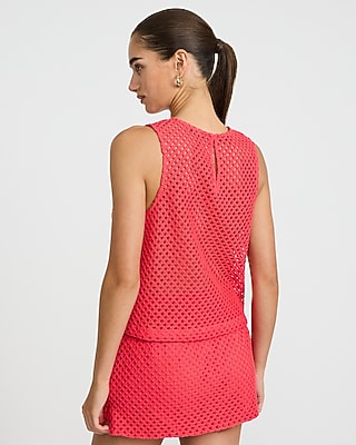 Crochet Crew Neck Tank