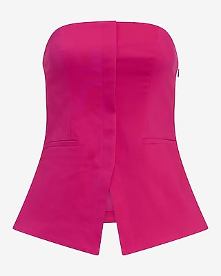 Stretch Cotton Cutaway Tailored Tube Top