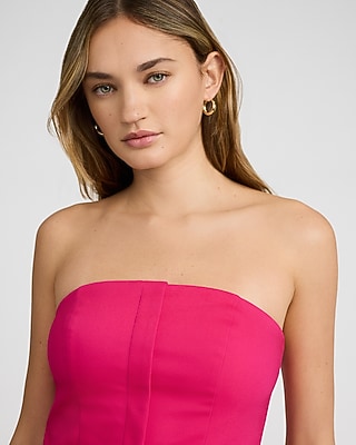 Stretch Cotton Cutaway Tailored Tube Top