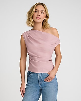 Asymmetrical Off The Shoulder Draped Top