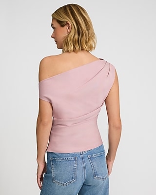 Asymmetrical Off The Shoulder Draped Top