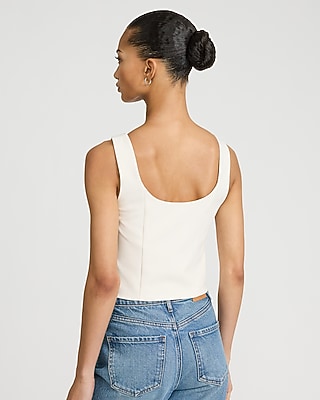 Signature Stretch Scoop Neck Tailored Tank