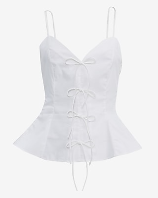 Sweetheart Bow Front Peplum Cami