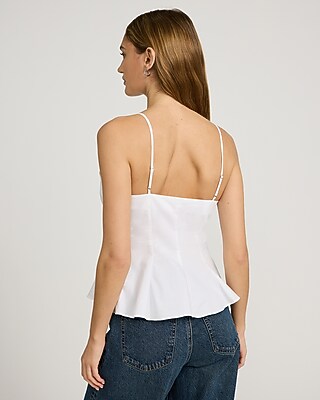 Sweetheart Bow Front Peplum Cami