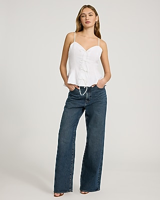 Sweetheart Bow Front Peplum Cami