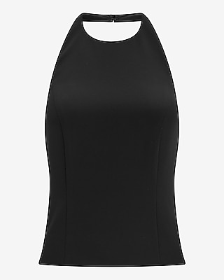 Studio Stretch Twill Tailored Halter Top