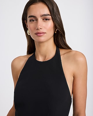 Studio Stretch Twill Tailored Halter Top