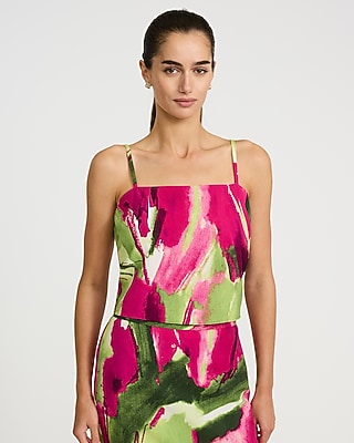 Textured Square Neck Cropped Cami - image 2
