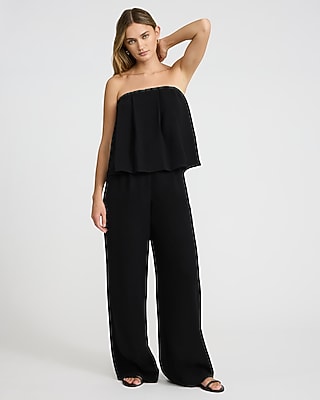 Signature Crepe Pleated Strapless Tube Top