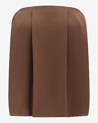 Signature Crepe Pleated Strapless Tube Top