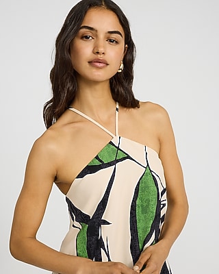 Printed Halter High-low Tunic Cami | Express