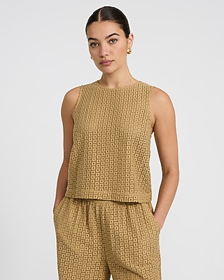 Crochet Crew Neck Tank