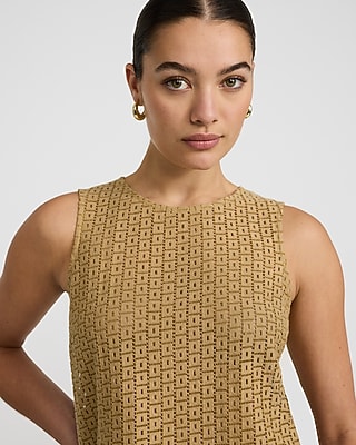 Crochet Crew Neck Tank