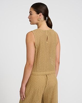 Crochet Crew Neck Tank