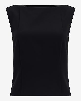 Studio Stretch Twill Boat Neck Tank