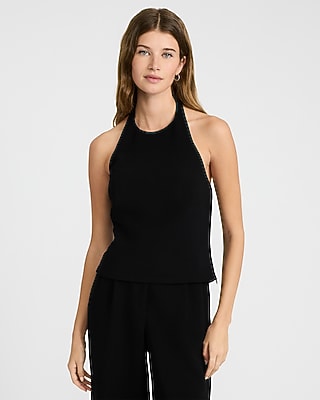 Signature Crepe Tailored Halter Top