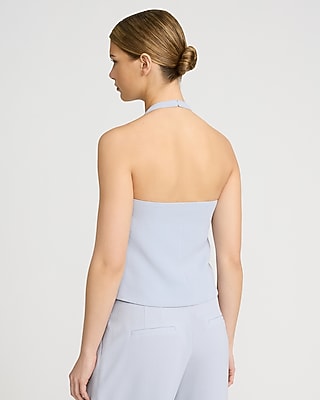 Signature Crepe Tailored Halter Top