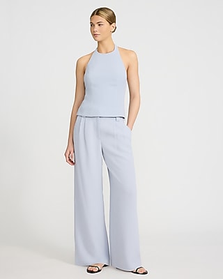 Signature Crepe Tailored Halter Top