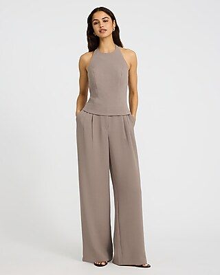 Tailored Halter Top Signature Crepe