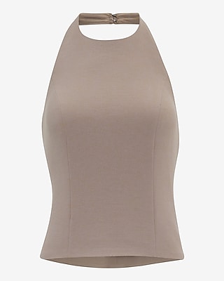 Tailored Halter Top Signature Crepe