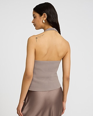 Tailored Halter Top Signature Crepe