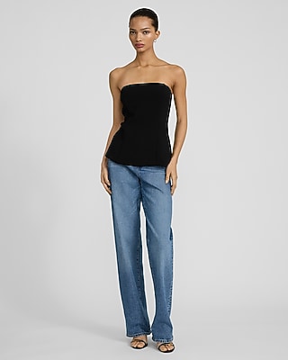 Signature Crepe Tailored Tube Top