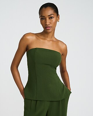 Signature Crepe Tailored Tube Top
