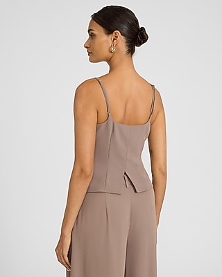 Luxe Stretch Square Neck Tailored Cami