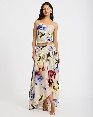 Floral Sweetheart Ruched Cami