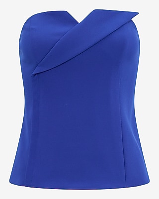 Studio Stretch Twill Strapless Tailored Tube Top