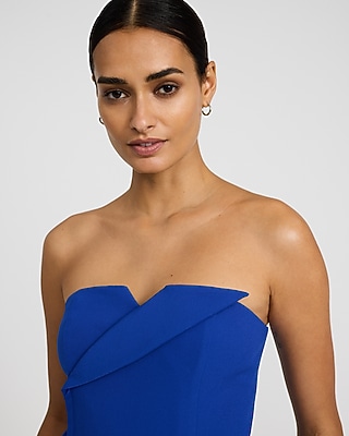 Studio Stretch Twill Strapless Tailored Tube Top