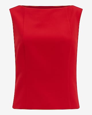 Signature Stretch Boat Neck Tailored Tank