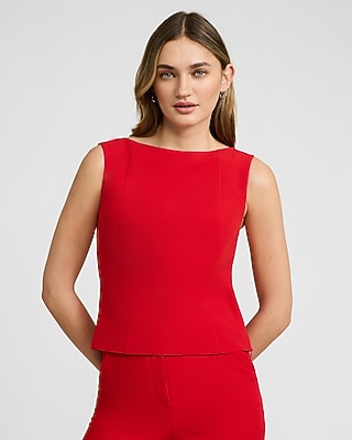 Signature Stretch Boat Neck Tailored Tank