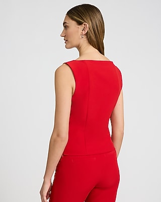 Signature Stretch Boat Neck Tailored Tank
