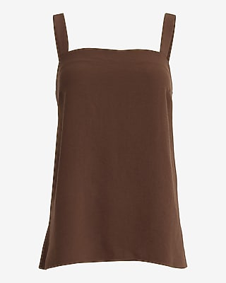 Signature Crepe Square Neck Tailored Tunic Cami