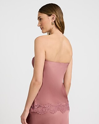 Satin Lace Tube Top - image 3