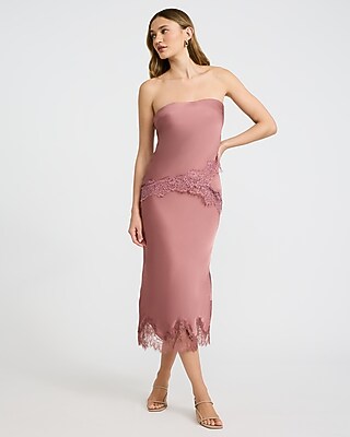 Satin Lace Tube Top - image 4