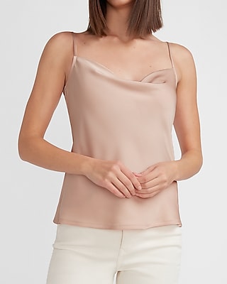 satin cowl neck cami