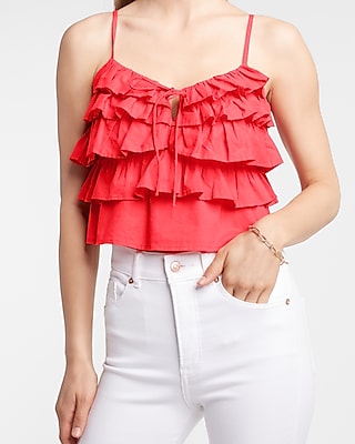 tiered ruffle cami