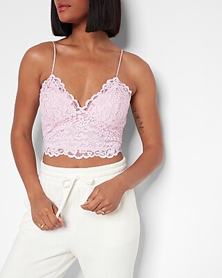 Allover Lace Cropped Cami