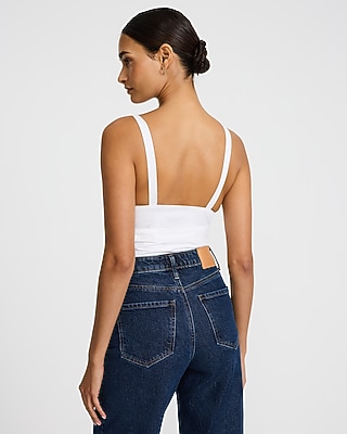 V-Neck Wrap Side Tie Cropped Cami - image 2