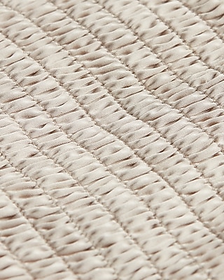 Satin Twist Front Peplum Tube Top