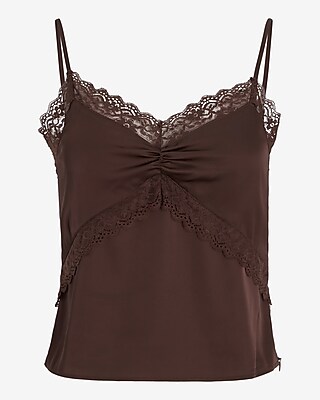 Satin Lace Trim Cami