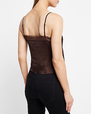 Satin Lace Trim Cami