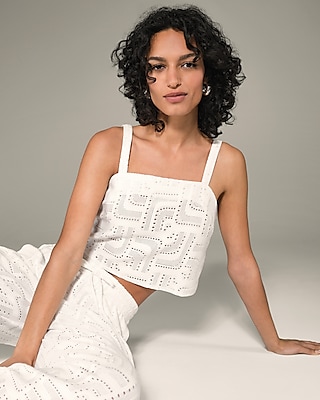 Embroidered Floral Tube Top