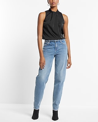 Satin Twist Halter Neck Tank