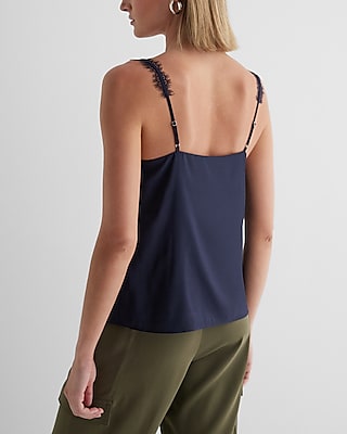 Satin Lace Strap V-Neck Downtown Cami